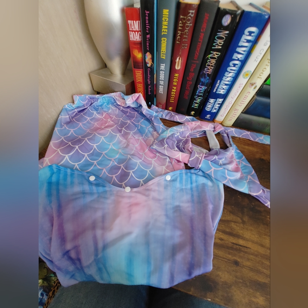 Toddlers bathing suit top  with mermaid tail
